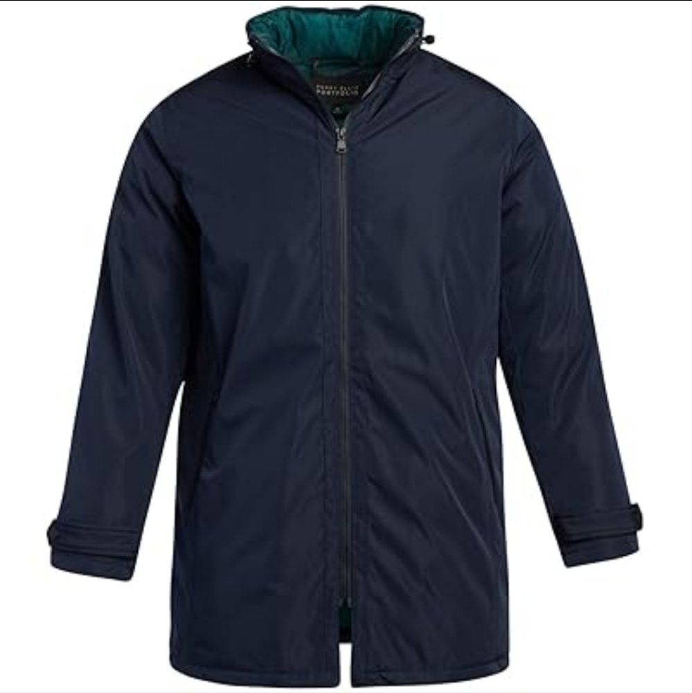 PERRY Ellis Mens Portfolio Modern Overcoat  NAVY Size Medium NEW CASUAL Jacket